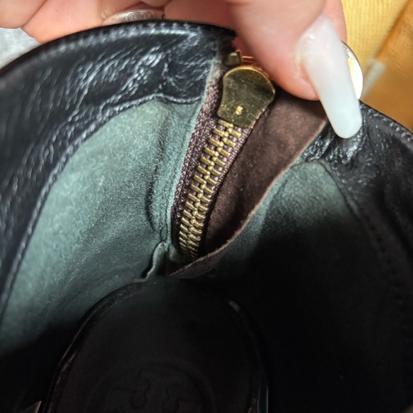 Tory Burch Black and Brown Heeled Boots - Picture 15 of 16